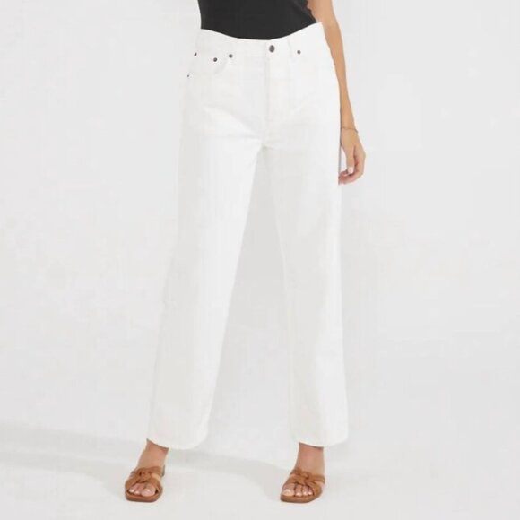 Etica Tyler Vintage Straight Leg Jeans Demin in Vintage White NEW Size 26‎ - Picture 1 of 7
